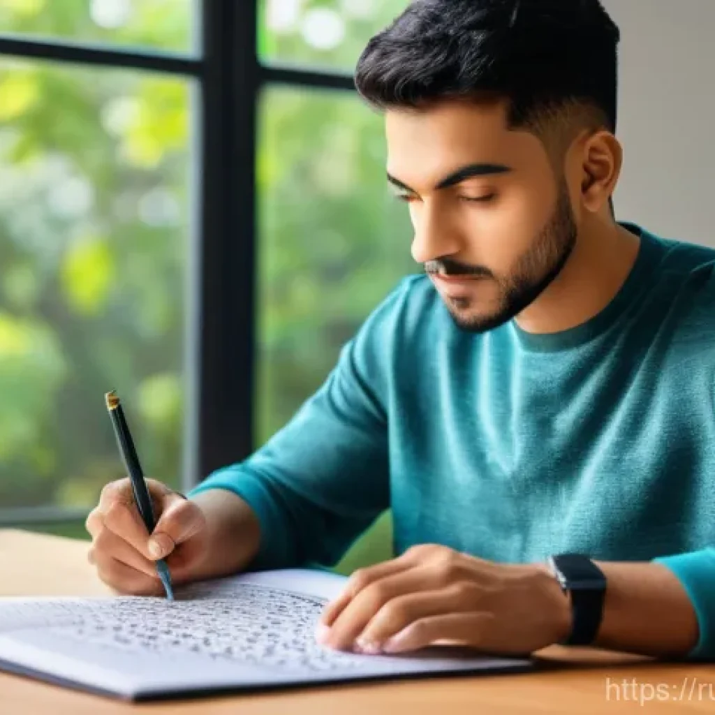 아랍어 인칭대명사 - **Prompt 1: The Focused Learner**
"A young man (18-25 years old) with short, neatly styled hair ...