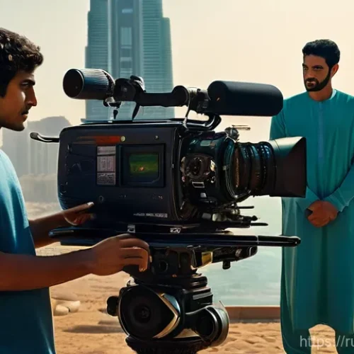 Home 1 아랍어로 유명한 영화 - **Prompt 1: "A bustling, vibrant film set in a modern Arab city, capturing the diverse genres of con...